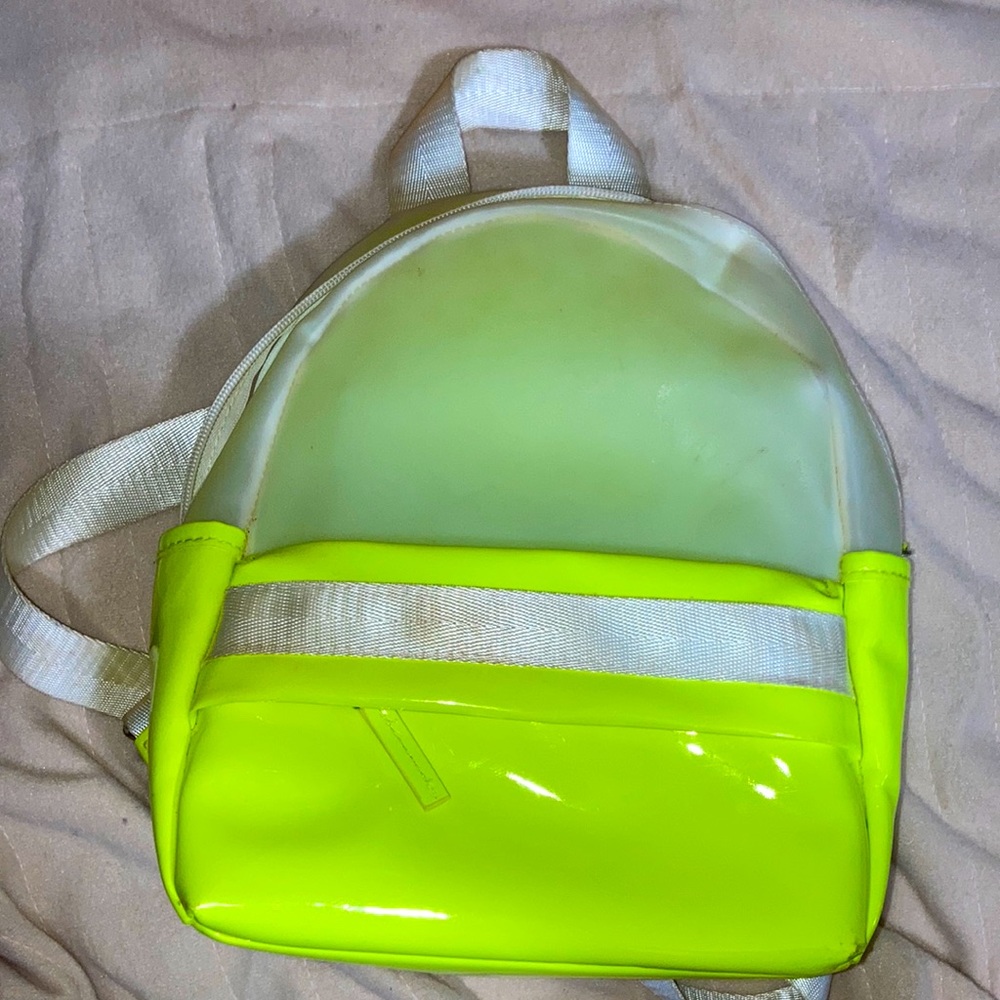 Neon Yellow Mini Backpack